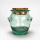 Bocaux anciens en verre moulé