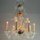 Colorless murano glass chandelier 8 arms of light circa 1890