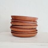 Set of 9 stoneware dessert plates