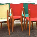 Set of 5 chairs + 1 free. 1960s.