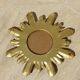 Mirror sun wood and resin 70s 45cm