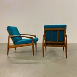 2x Scandinavian Design Easy Chair „Paper Knife“ by Kai Kristiansen