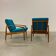2x Scandinavian Design Easy Chair „Paper Knife“ by Kai Kristiansen
