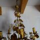 Lustre Hans Kogl feuilles dorée et émaillée 1960