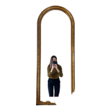 Elongated golden mirror