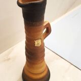 Beige/brown ceramic vase from the 60s