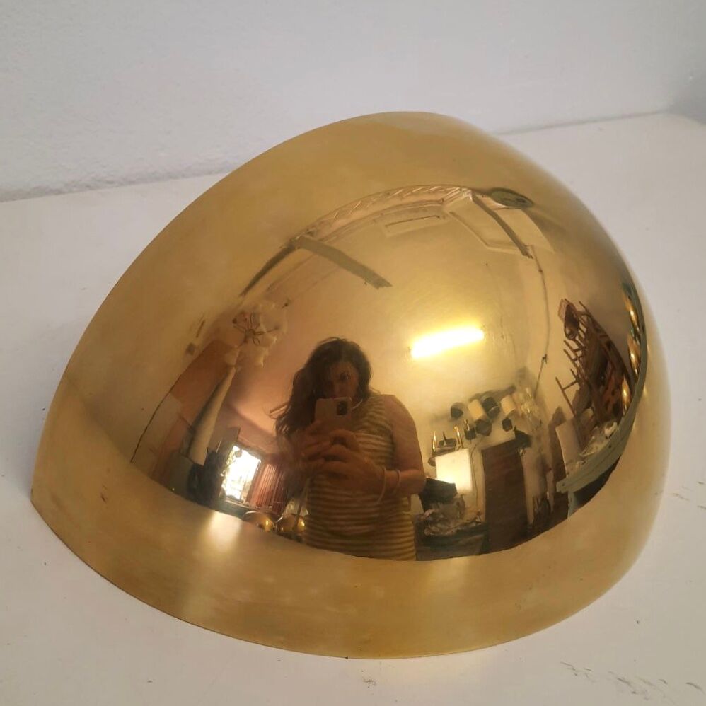 8 half moon sconces, Hollywood regency, brass, 60/70