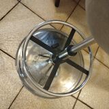 Space Age stool reupholstered, 70s-80s.