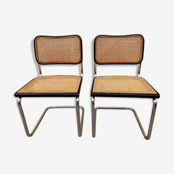 Pair of cesca chairs Marcel Breuer B32