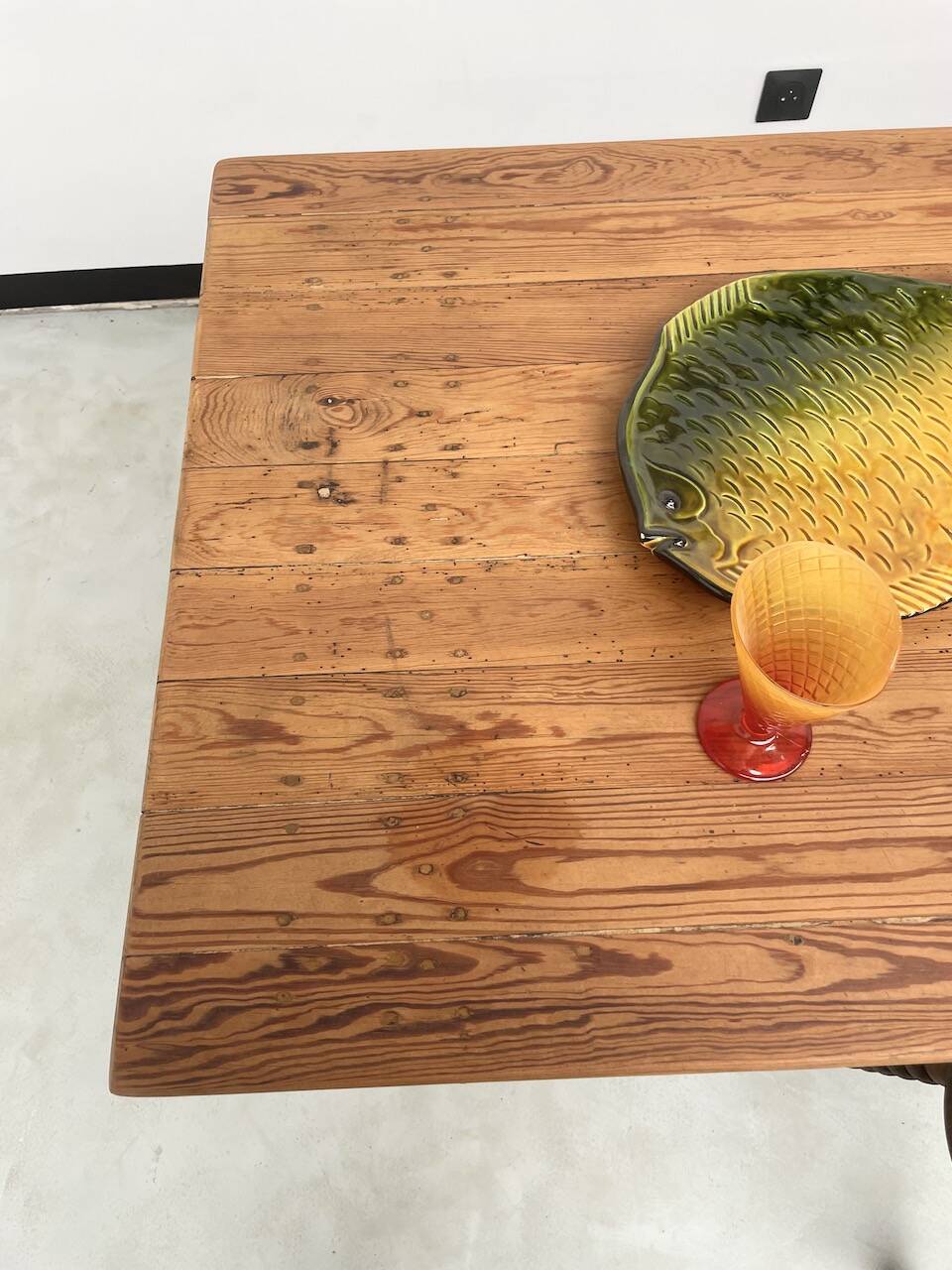 Pine and oak farmhouse table 220 cm