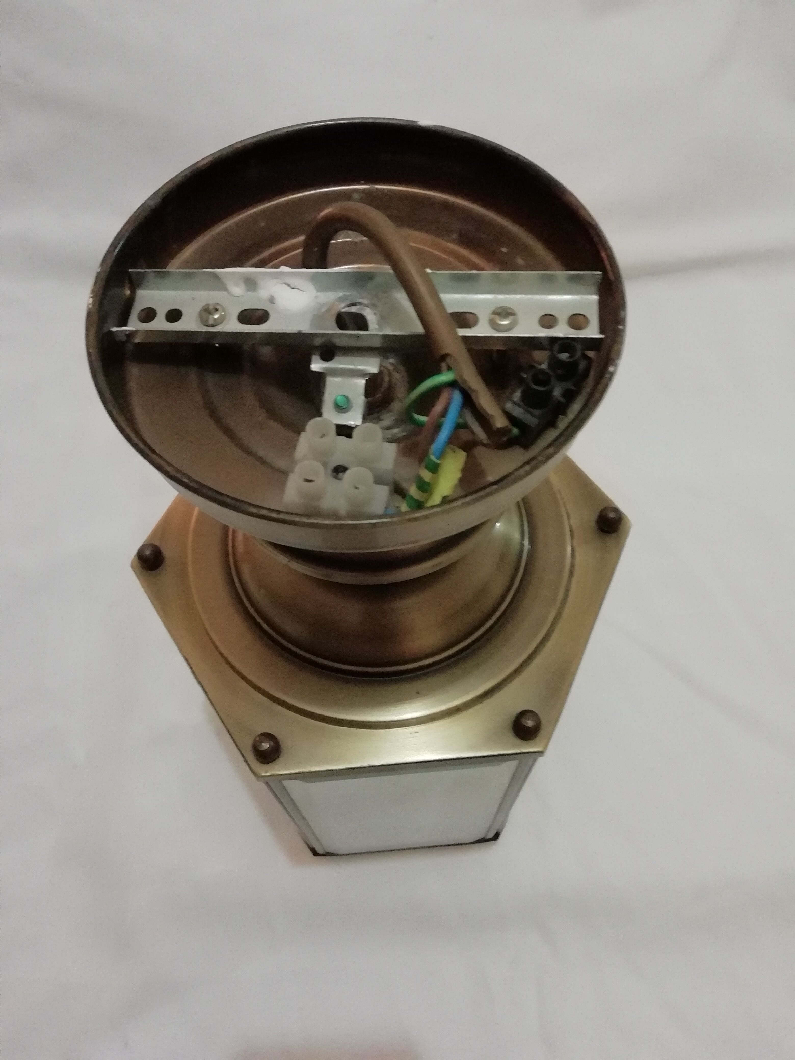 Gold metal ceiling light 1950/60