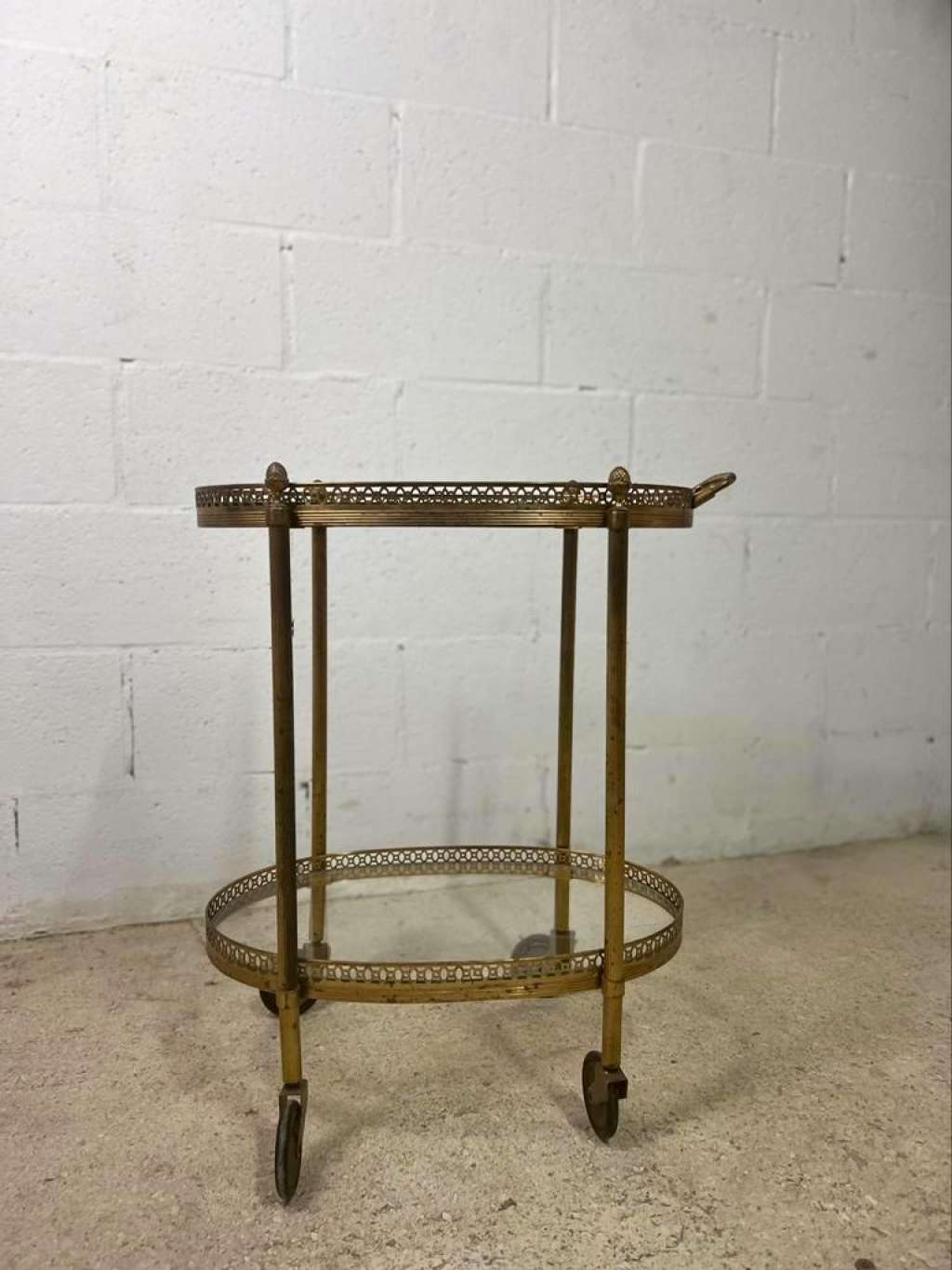 Vintage 'golden' bar trolley