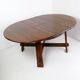 Table de salle à manger ronde à rallonge en chêne massif Brutalist 1950s Mid-20th Century