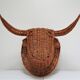 Bull head minotaur wicker vintage 60s-70s