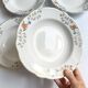 Lot de 4 assiettes creuses vintage Sarreguemines modèle Béarn fleurs