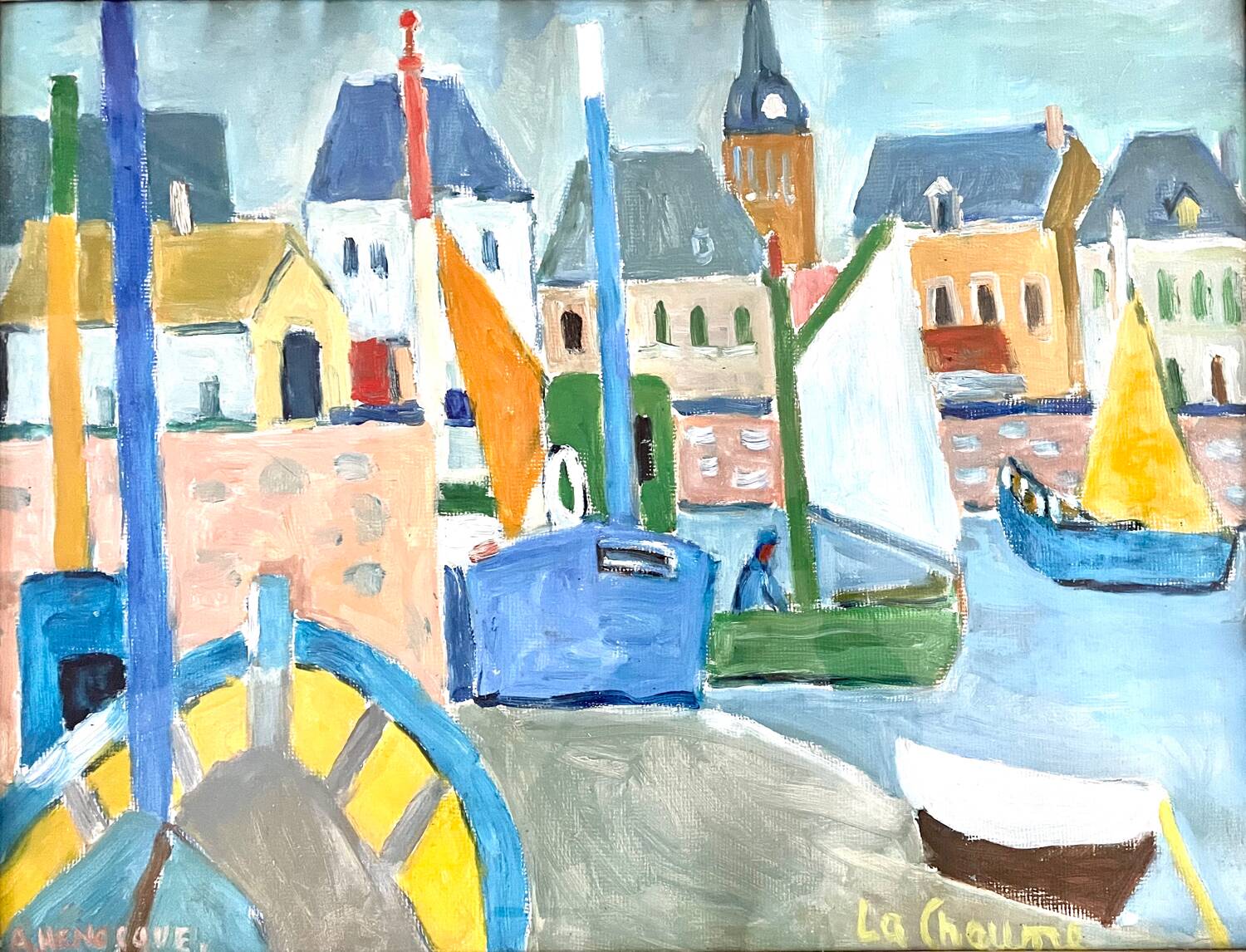 Large gouache painting “La Chaume”