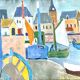Large gouache painting “La Chaume”