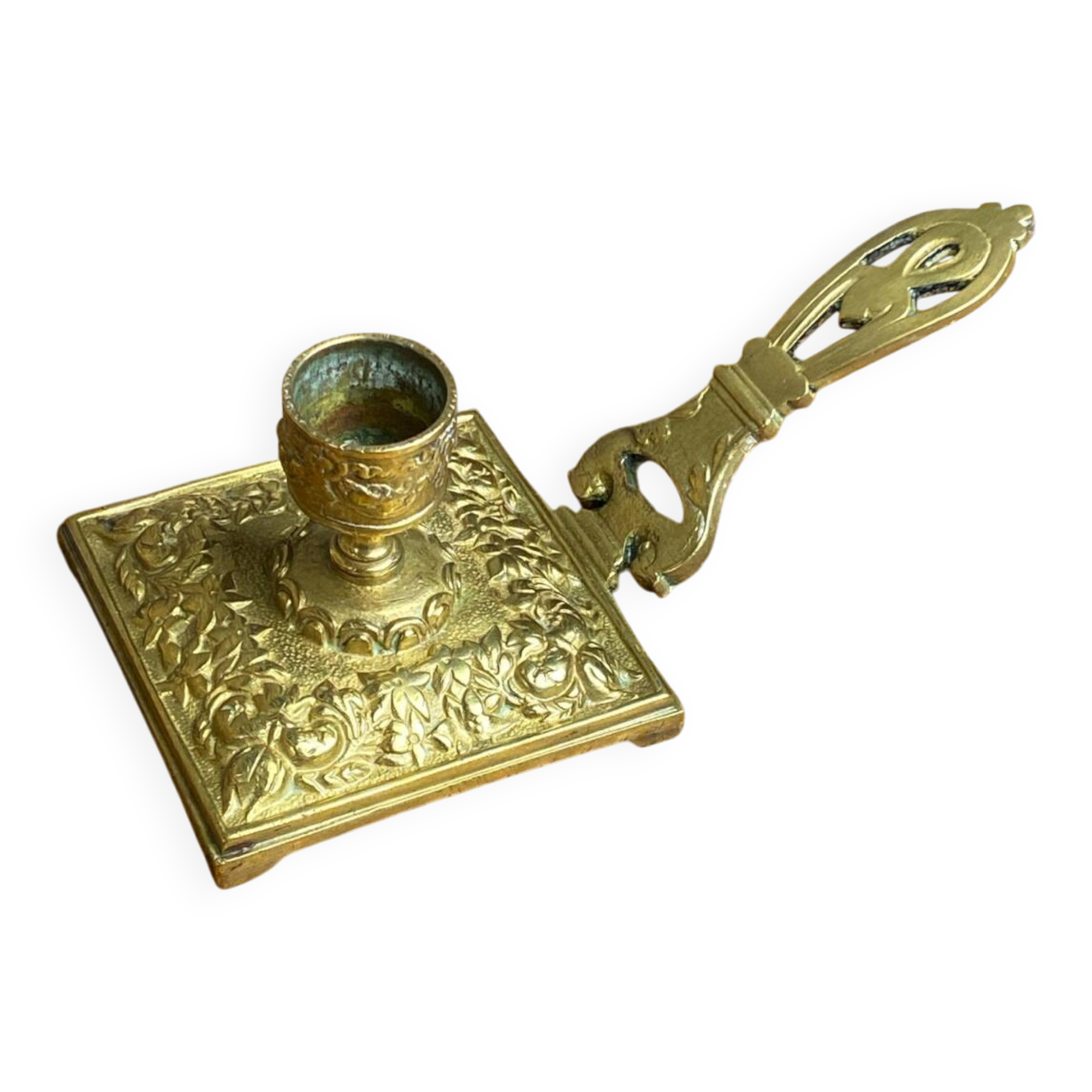 Bronze hand candlestick