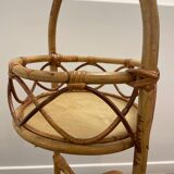 Vintage bamboo rattan server, 1950s