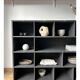 Meuble de métier, bibliothèque en bois peint