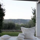 White recycled cotton rug - hand-woven - 170 x 240 cm