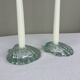 Pair of scallop shell candlesticks