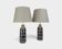 Pair of Erling Mortensen ceramic table lamps, Soholm, Denmark, 1960s