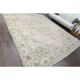 1970s Vintage Persian Handmade Wool Cotton Beige Area Rug 287x367