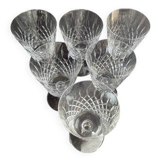 6 water glasses – Lorraine crystal factory in Lemberg (1925-1997)