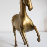 Vintage golden brass horse