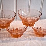 5 vintage thick glass ice cream or champagne coupes