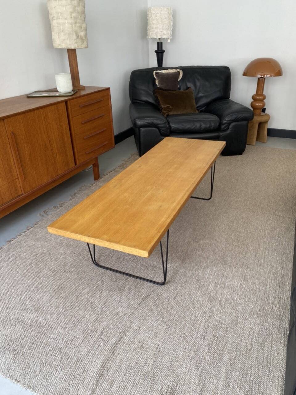 Table basse vintage Pierre Paulin "CM 191", Édition Thonet, 1970