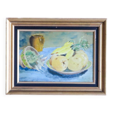 Tableau ancien nature morte aux légumes