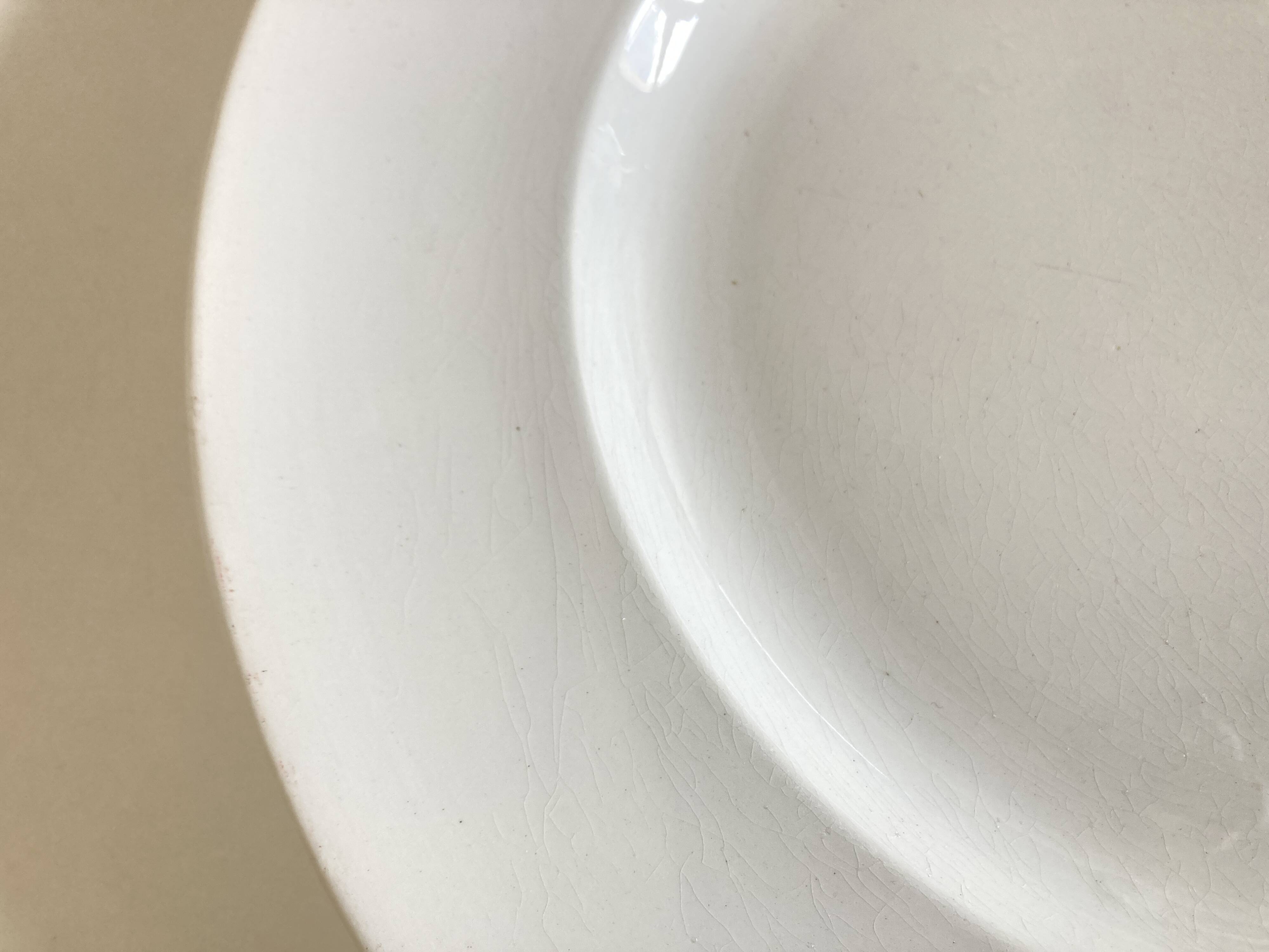 XXXL plate centrepiece Lunéville 1900 in white earthenware