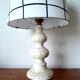 Vintage ceramic lamp and custom lampshade