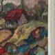 Swedish Oil on Canvas – “Cottage with a Red Roof” by Nils Grahmstad