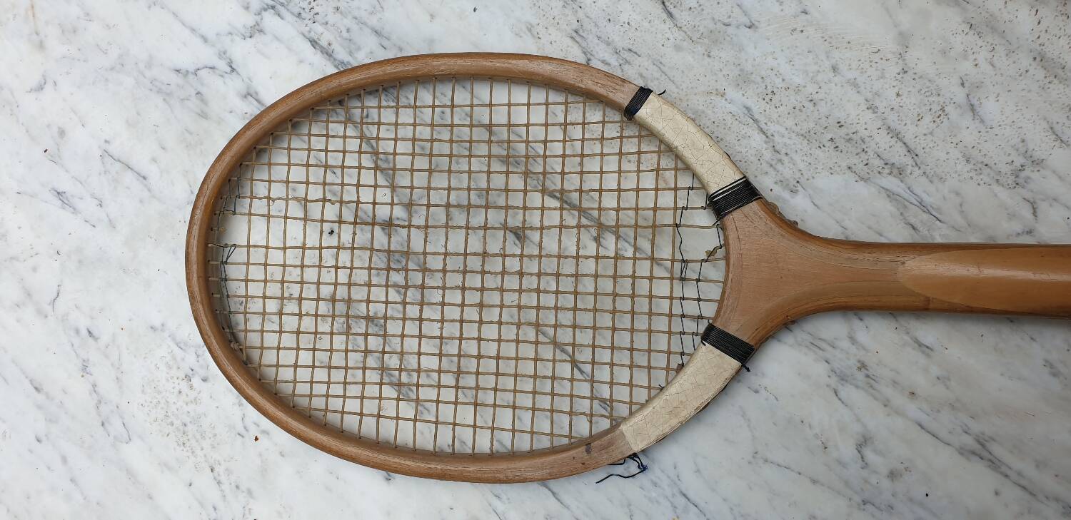 Pair of old tennis rackets circa 1930