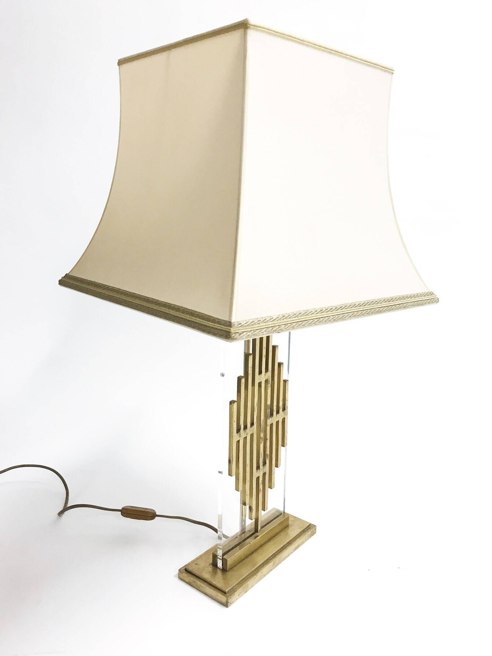 Vintage bronze table lamp, 1960s