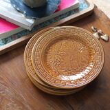 6 dessert plates barbotines leaves giens