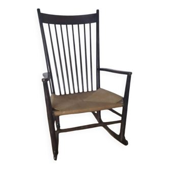 Chaise à bascule vintage / Rocking chair J16 Hans Wegner