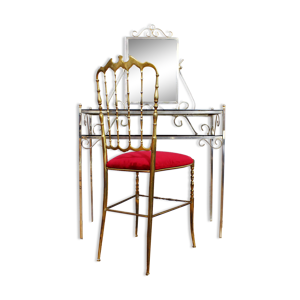 Coiffeuse et chaise vintage