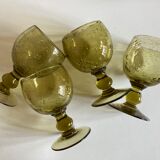 Set of 4 glasses of khaki green Biot