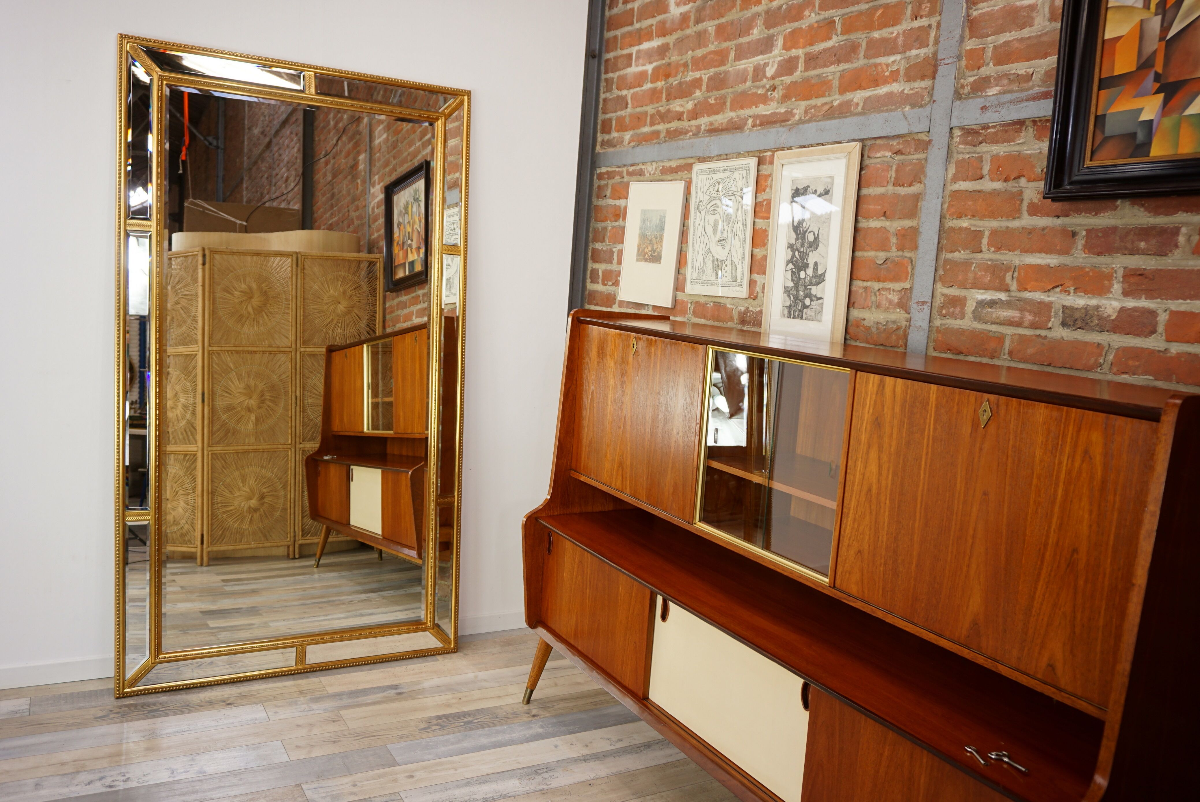 Bevelled and close-to-close mirror 109x194cm