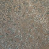 20th century Moroccan tea tray in richly engraved copper or brass