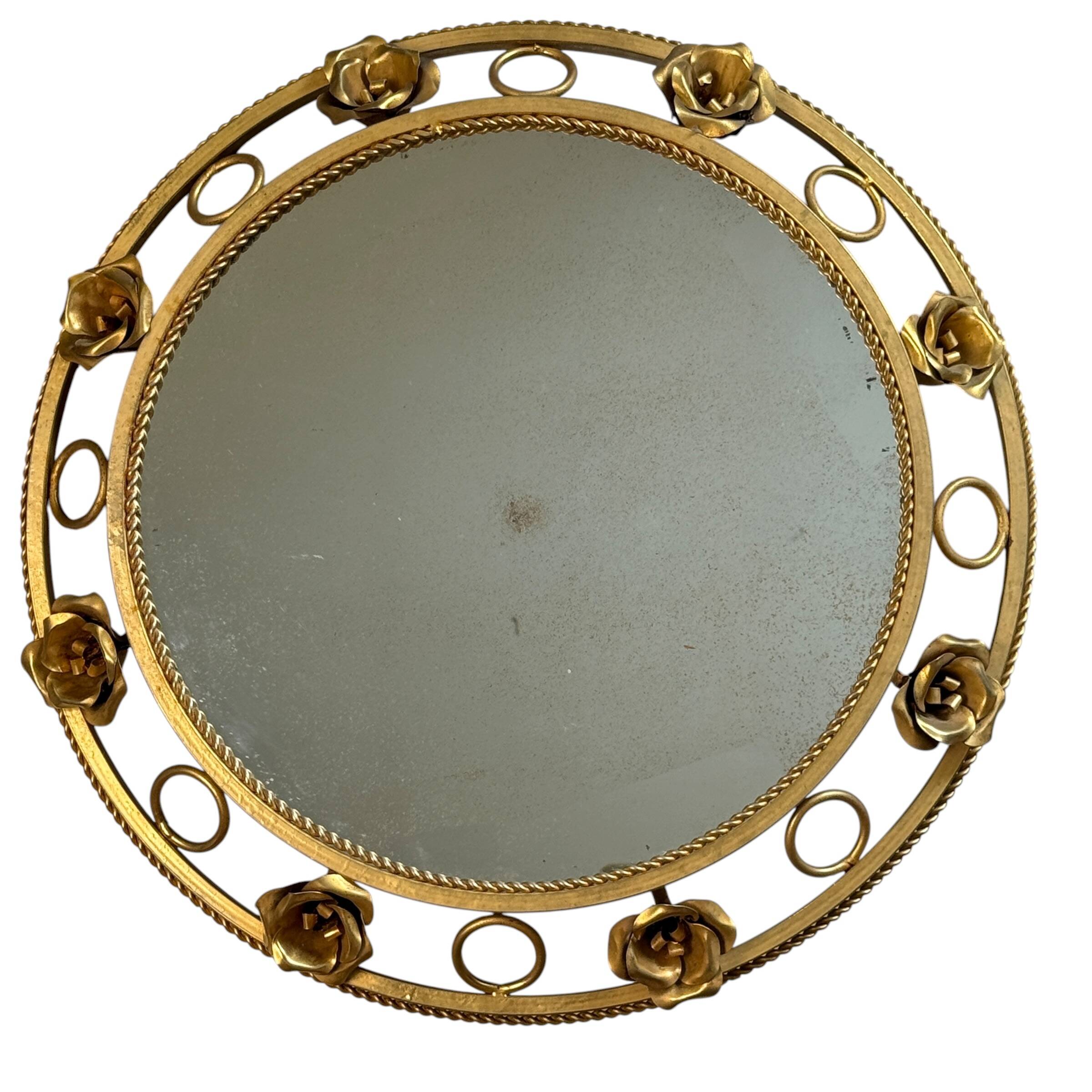Round sun mirror from the 1960s Italy.