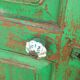 Old green wooden cabinet
