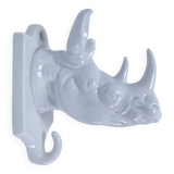 Porcelain rhinoceros design coat rack