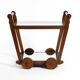 Beautiful, unique 1930s tea trolley bar cart made of solid oak wood