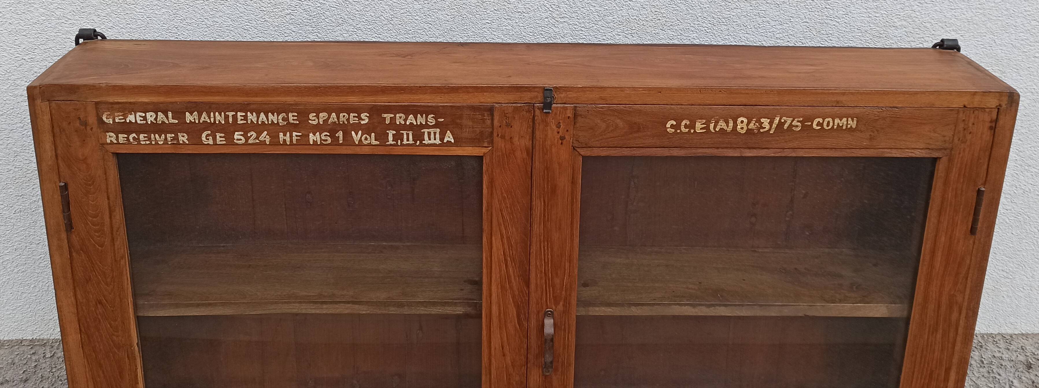 Old glass wall shelf