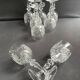10 Bohemian cut crystal wine glasses